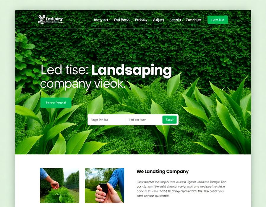 Evergreen Landscapes concept website design